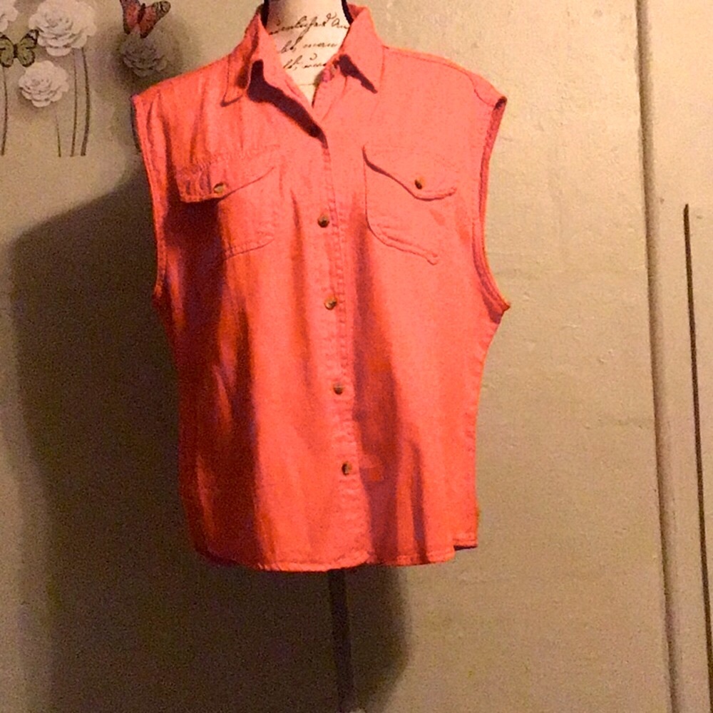 UNIK Denim Shirt Jacket Orange 2XL